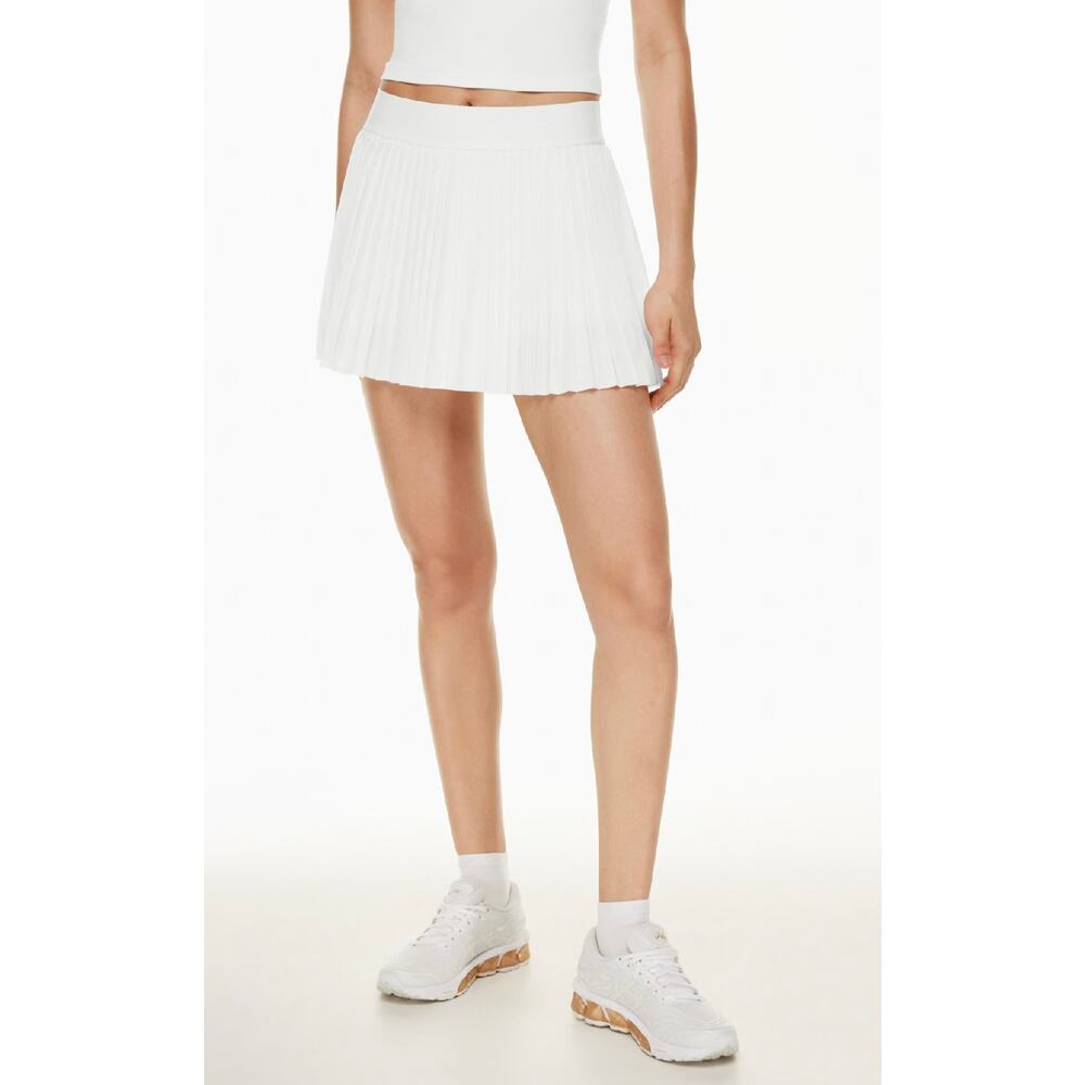 0903 NWOT Size 12 White Pleated Skirt w shorts underneath